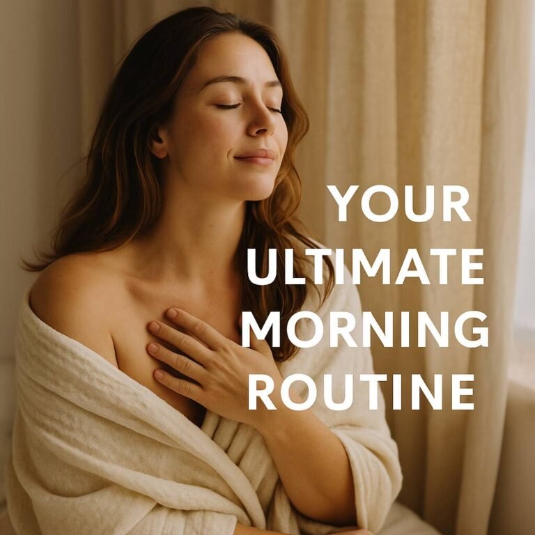 woman taking care of herself during her morning routine