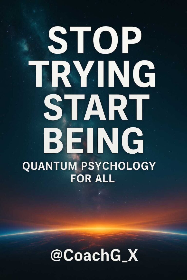 stop trying start being