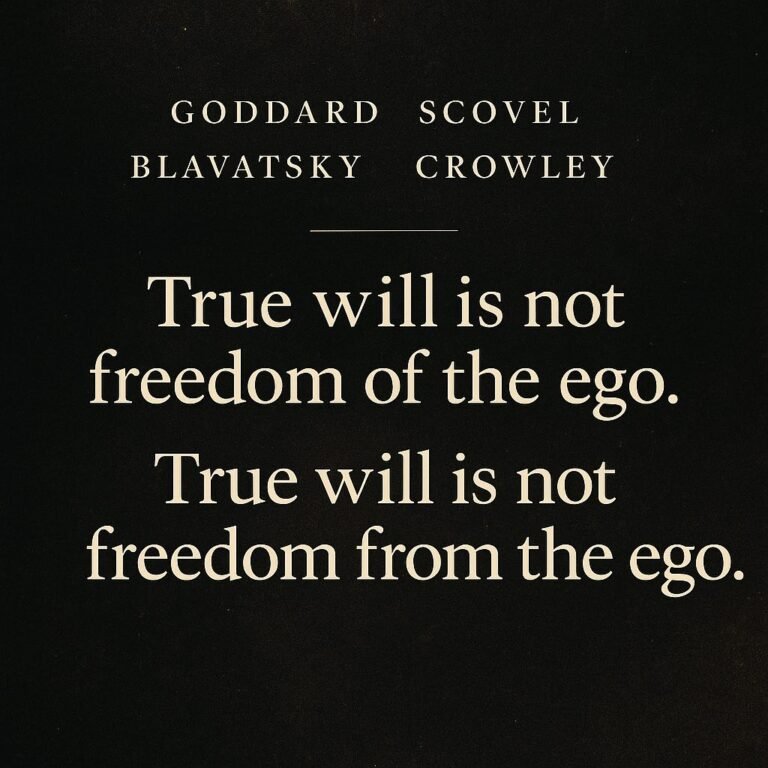 goddard scovel blavatsky crowley
