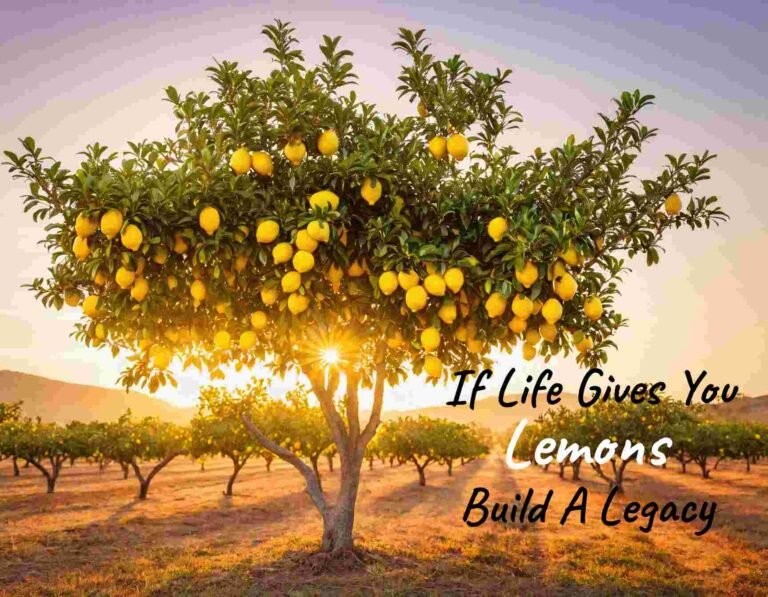 a lemon tree standing in a lemon tree field representing the quote if life gives you lemons